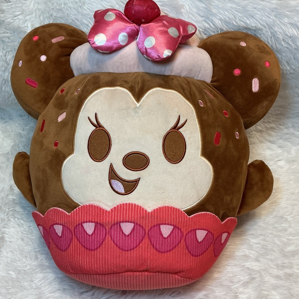 Minnie Mouse Strawberry Cupcake Disney Munchlings Baked Treats‎ 16in Plush